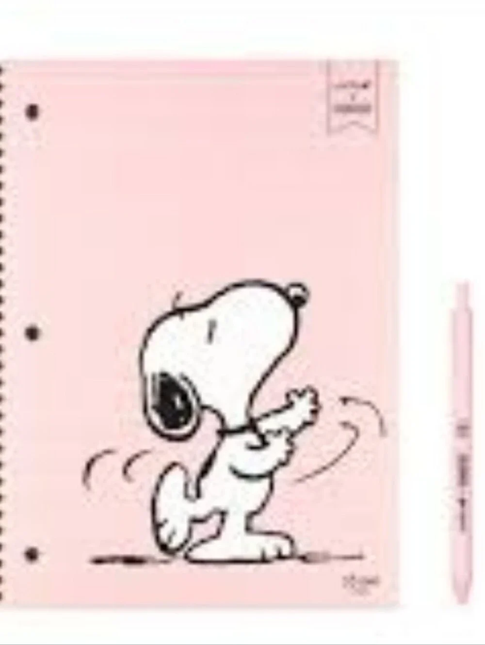 Yoobi X Peanuts Snoopy Spiral Notebook w/Pen